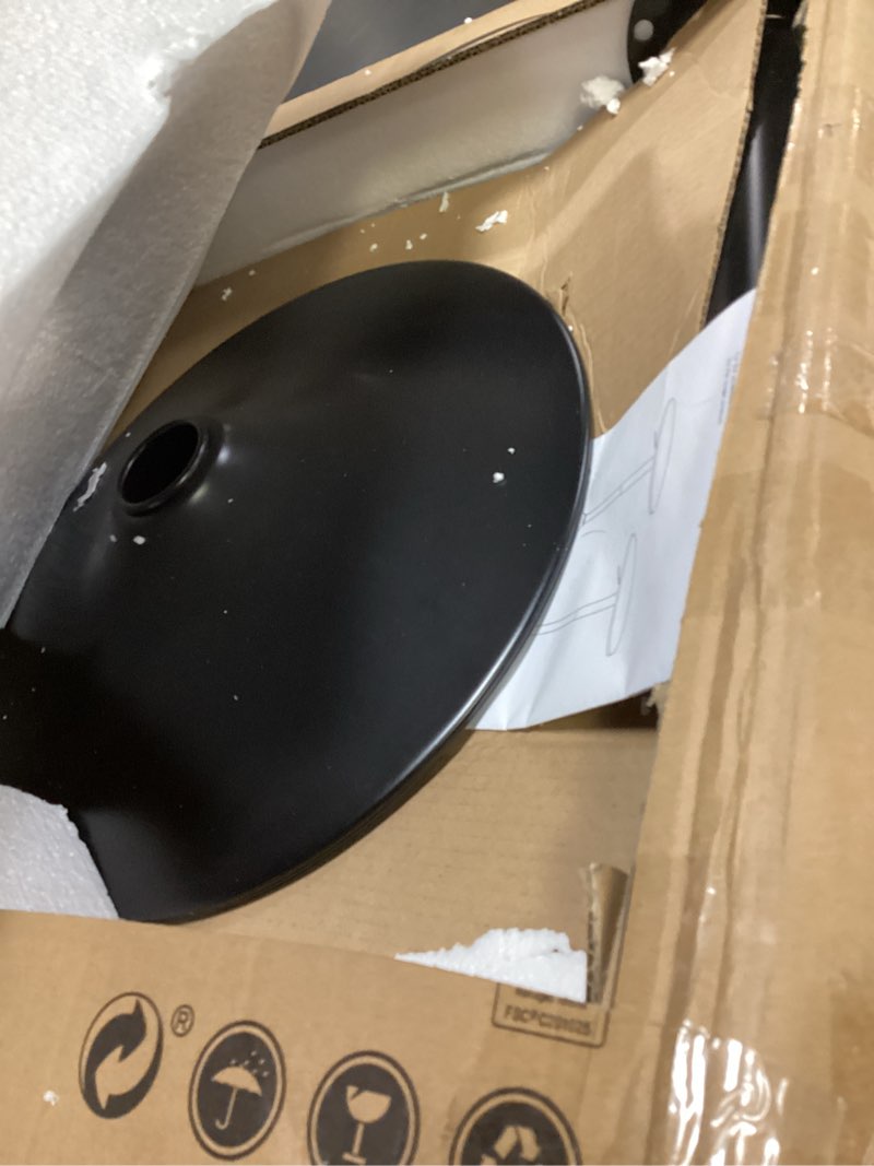 Condition photo showing As Is for HOOBRO Bar Table, Height-Adjustable Round Pub Table 27-35.4 Inches with Sturdy Base, Modern Style, Easy to Assemble, Suitable for Small Space, Rustic and Black BF58BT01G1 1 Rustic Brown