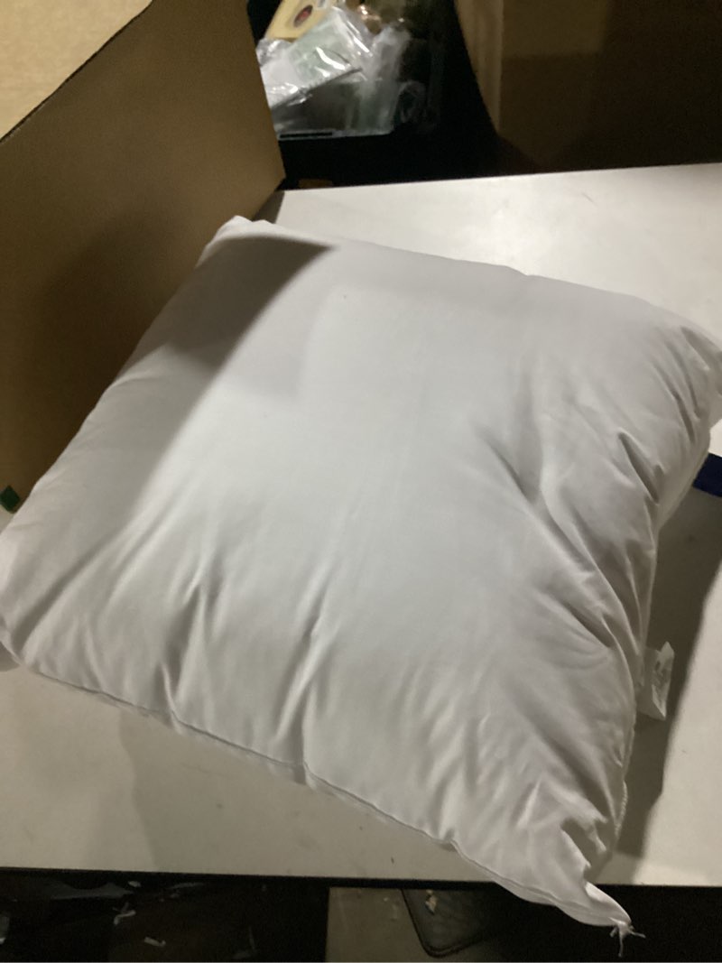 Condition photo showing Good Condition for Pillowflex Synthetic Down Pillow Insert - 22x22 Down Alternative, Ultra Soft Large Square Throw Pillow, Couch Sham, Bed Sleeping - 1 Decorative Accent Form 22 Inch by 22 Inch