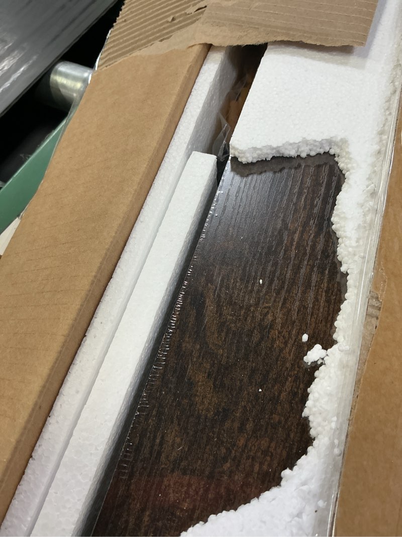 Condition photo showing Good Condition for bayka floating shelves for wall, 22.5 inch rustic wood wall mounted shelving for bathroom, bedroom, living room, kitchen & book, hanging display decor shelf with 22 lbs (rustic brown,set of 3) b. rustic brown - americana farmhouse style 3 22.5inches