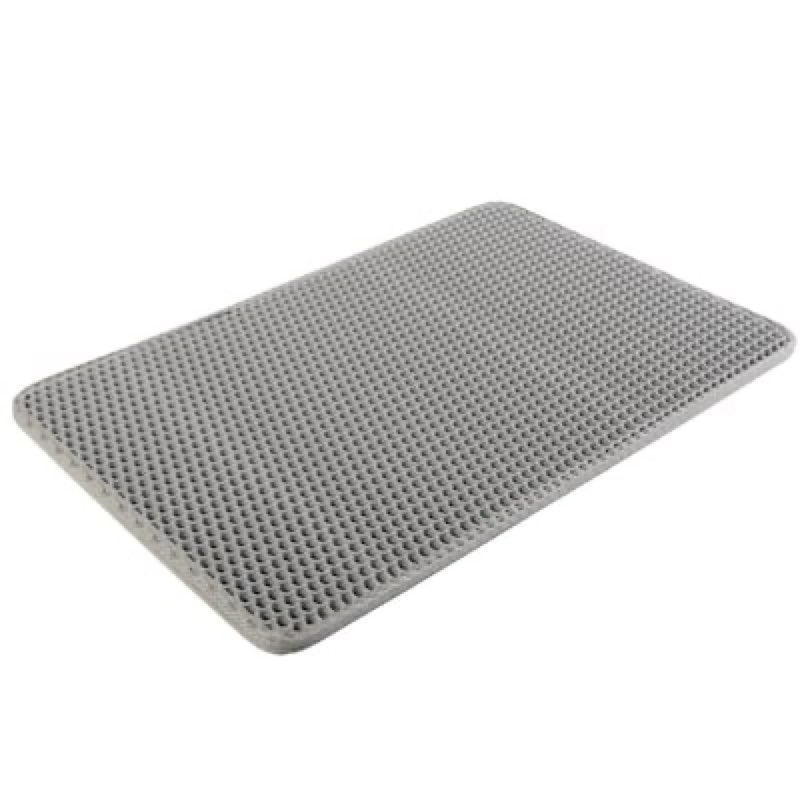 PETMAKER 24x15-Inch Double-Layer Waterproof Cat Litter Mat (Gray)