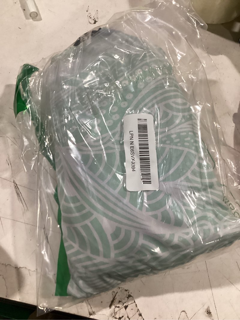 Condition photo showing Good Condition for hihoho beach blanket waterproof sandproof beach mat for 1-8 adults quick drying durable outdoor picnic mat for beach festival travel camping hiking (lbl-ripple, 79"×83"(4 person)) lbl-ripple 6'11" x 6'7"