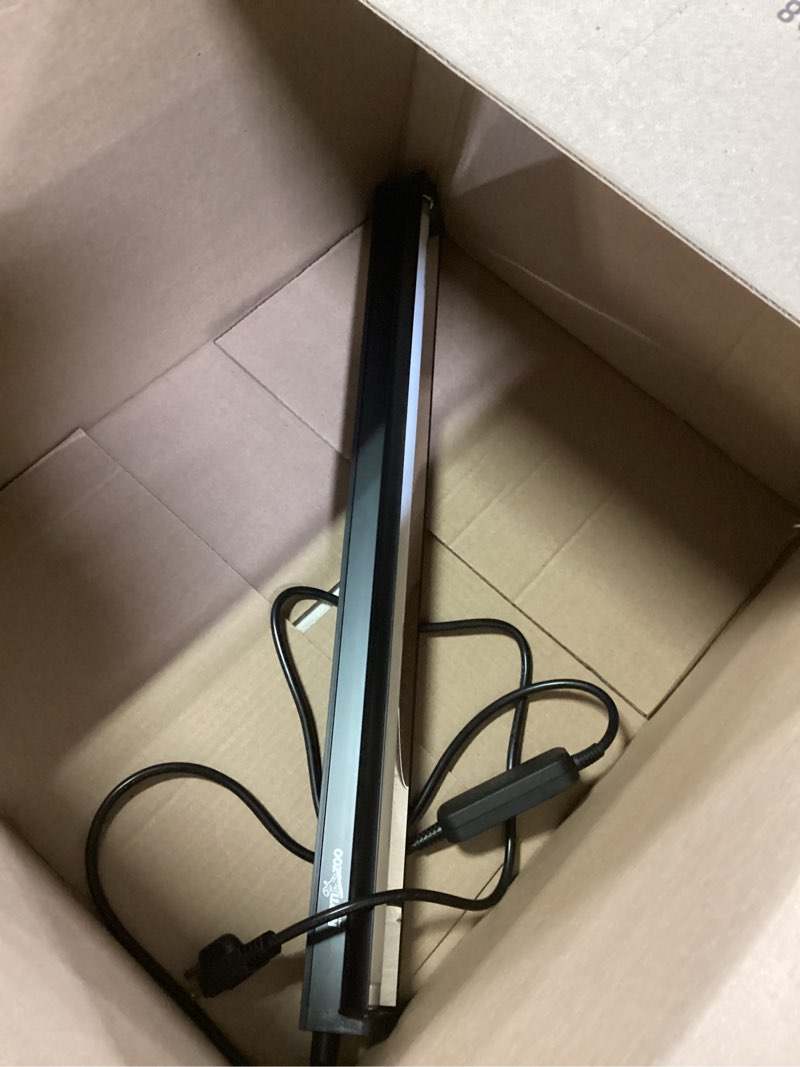 Condition photo showing As Is for repti zoo t5 ho uvb lighting combo kit with timer, reptile light fixture terrarium hood comes with desert 10.0 uvb t5 lamp bulb (24w) 24 watts