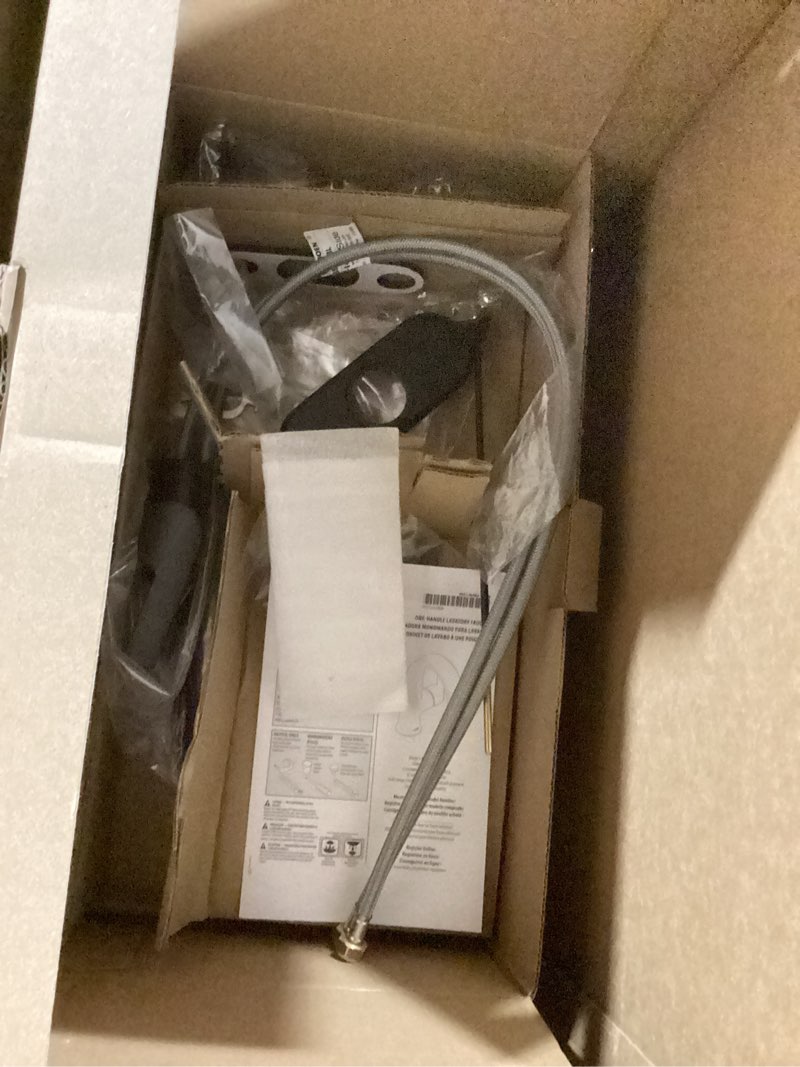 Condition photo showing Good Condition for Moen Doux Matte Black One-Handle High Arc Laminar Stream Bathroom Faucet, Contemporary Single Hole Bathroom Sink Faucet, S6910BL