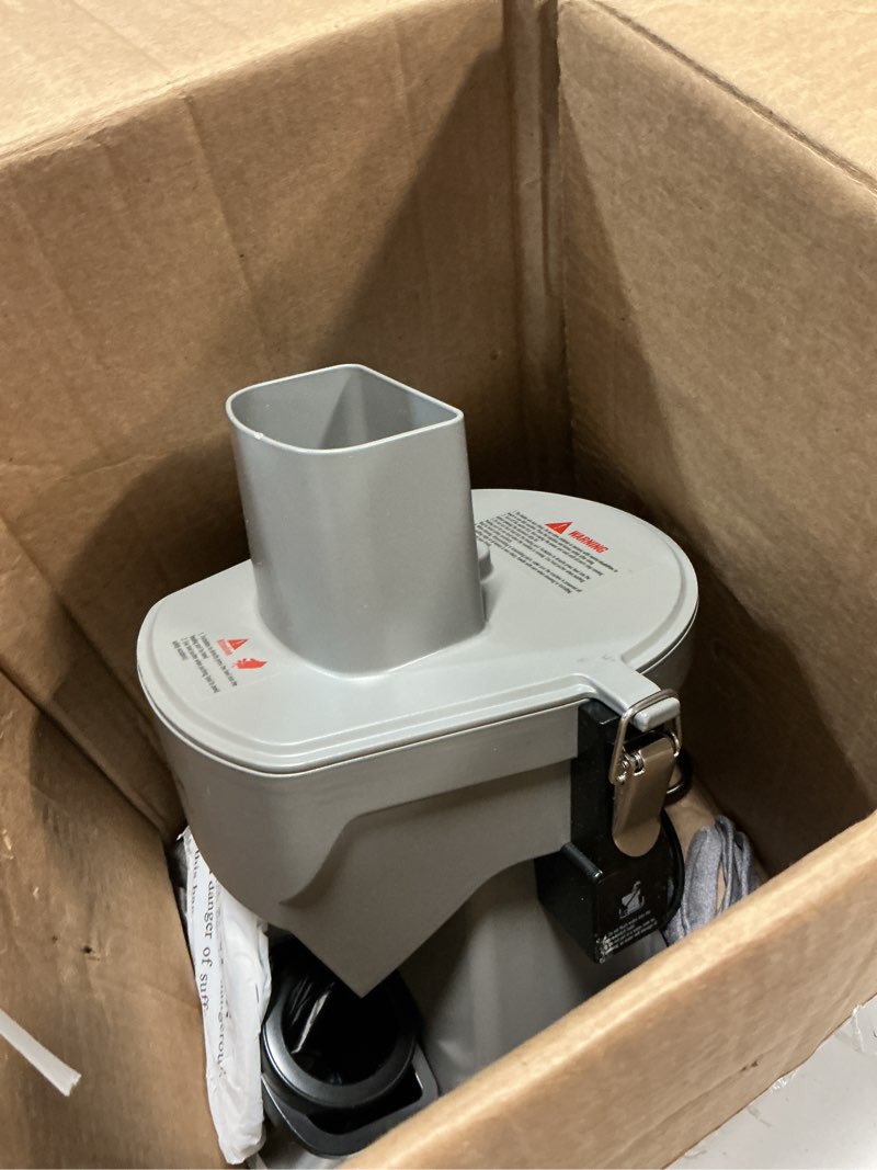 Condition photo showing As Is for vevor electric vegetable slicer, 4 in 1 multifunctional food cutter, 200w vegetable chopper for slicing shredding dicing and slitting, with cut-resistant gloves, for commercial and home use upgraded model