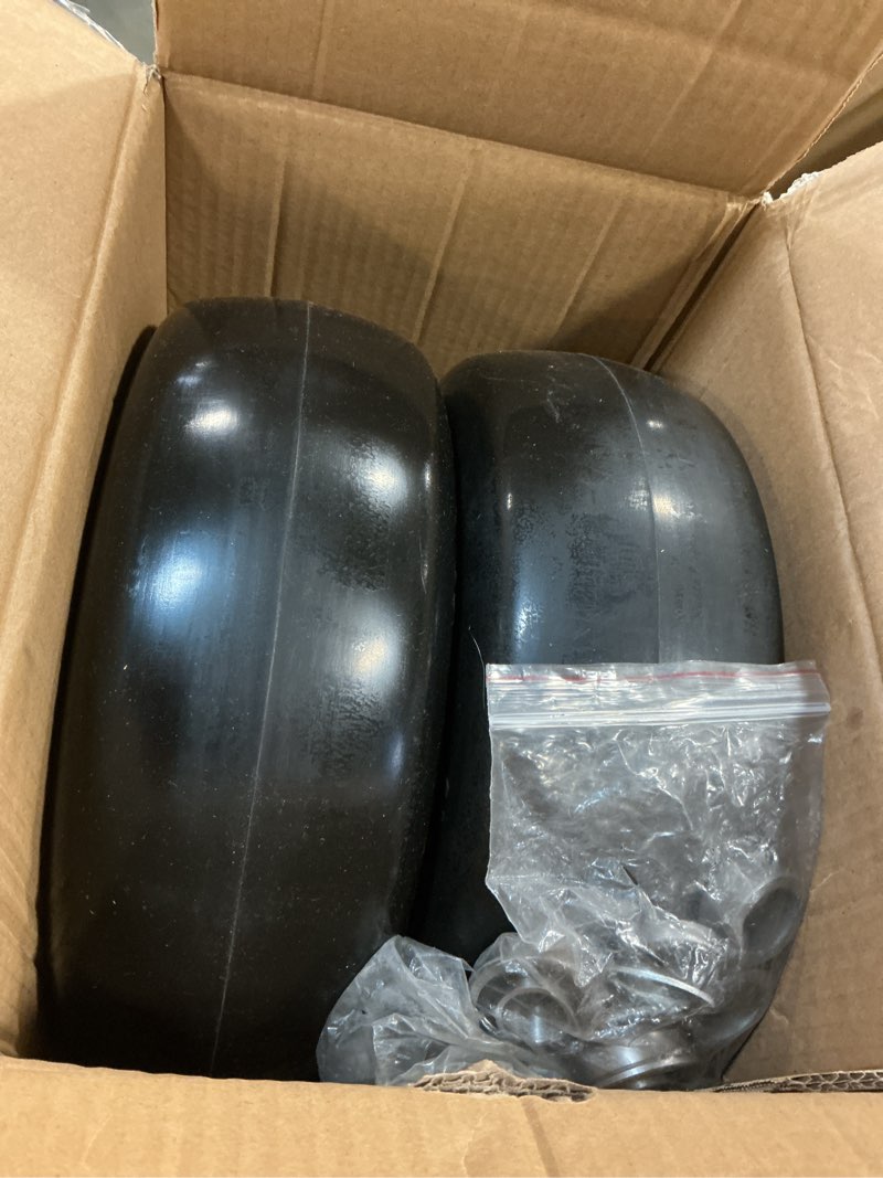 Condition photo showing Good Condition for 11x6.00-5” Flat Free Tires for Zero-Turn Mowers – 11x6.00-5” flat free tire Replacement for Residential and Commercial, Solid Tires with 6"-8" Hub, 3/4" & 5/8" Bearings, 400LBS (Yellow, 2 pack) 11x6.00-5 Flat Free yellow