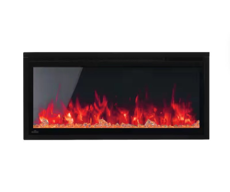  36 in. Wall Mount Electric Fireplace in Black