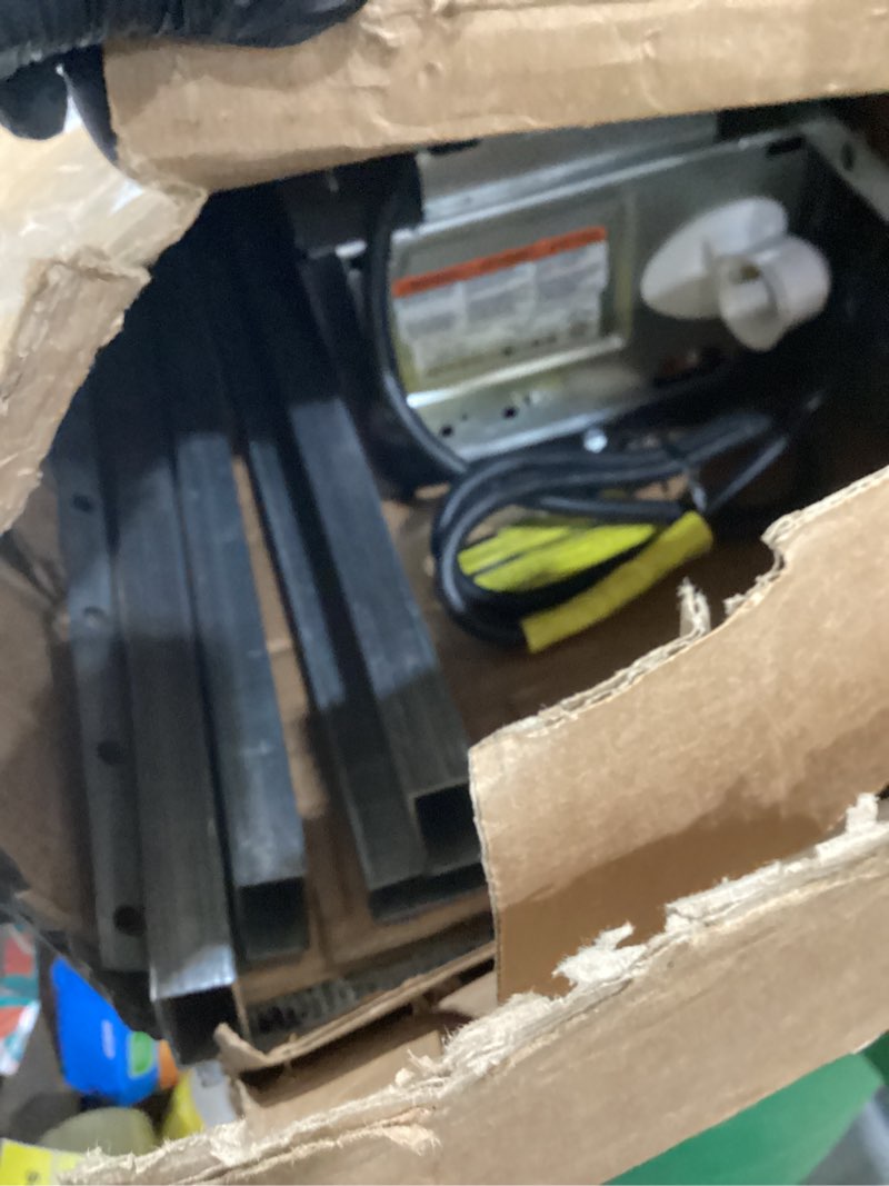Condition photo showing As Is for genie chain drive 550 garage door opener, heavy duty chain drive opener, model 2035-tko