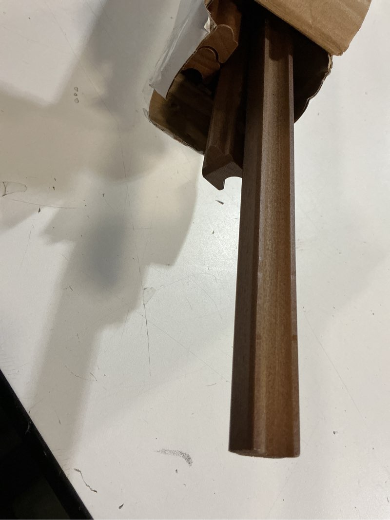 Condition photo showing As Is for meeden easel stand for wedding sign: wood tripod for poster board - wooden easel standing for display welcome picture walnut color