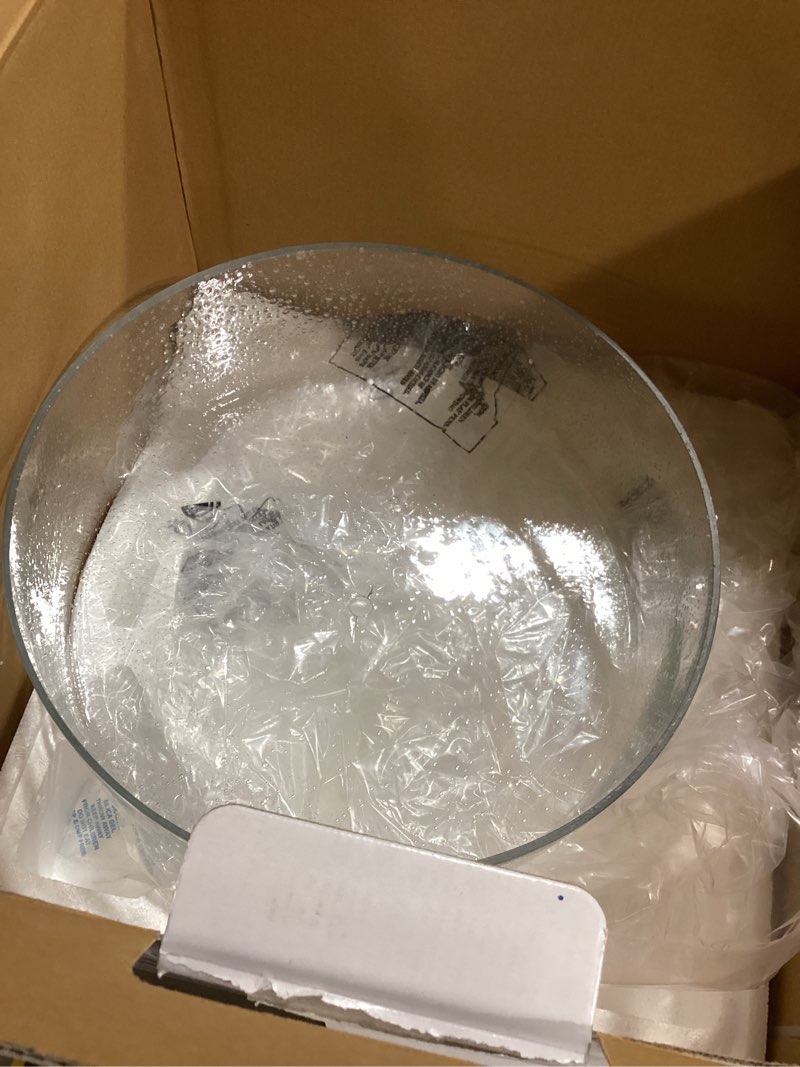 Condition photo showing As Is for Kichler Barrington 14.75-in Gray Indoor 3 -Light Semi-flush Mount Light with Seeded Glass