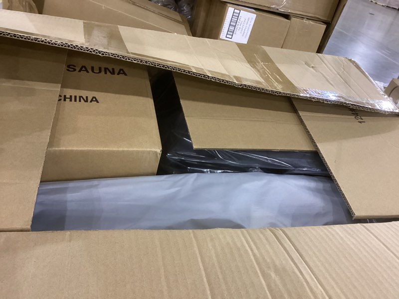 Condition photo showing As Is for ZONEMEL Full Size Portable Steam Sauna, Personal Home Spa, 1500 Watt 4 Liter Steamer with Remote Control, Timer, Foldable Chair (L 33.8" x W 33.8" x H 65.7",Orange Border) 65.7in-Height Orange Border