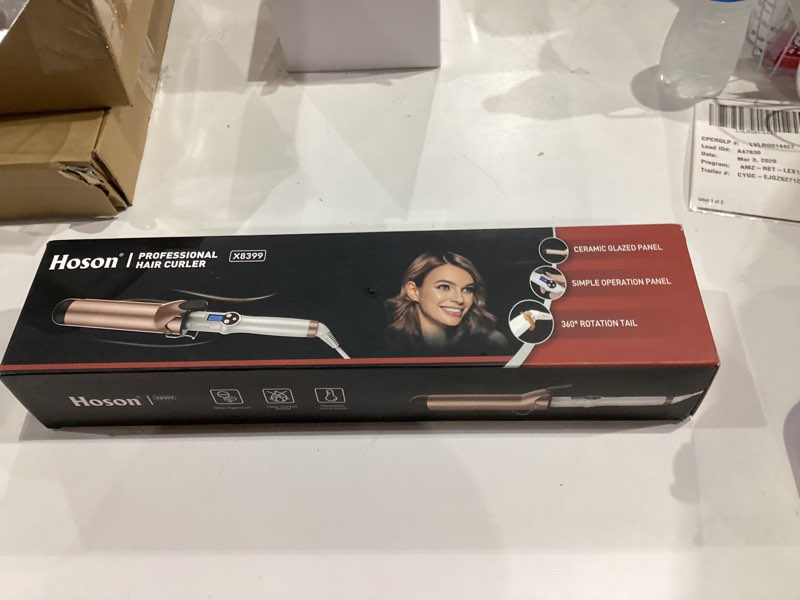 Condition photo showing Good Condition for Hoson 2 Inch Curling Iron Large Barrel, Long Barrel Curling Wand Dual Voltage, Ceramic Tourmaline Coating with LCD Display, Glove Include 2 inches