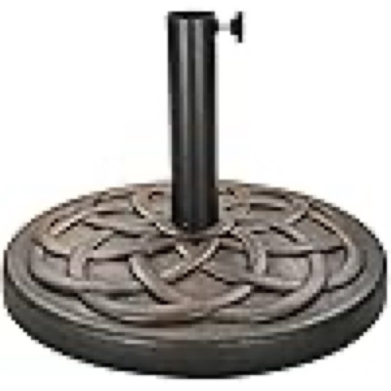 elevon heavy duty umbrella base with adjustable pole holder, 35 lbs, bronze, outdoor umbrella stand and holder, ideal for backyard, lawn, pool, patio & garden