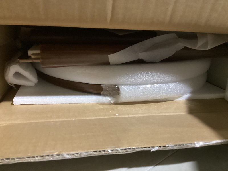 Condition photo showing Good Condition for Side Table with Sliding Door & Cabinet, End Table for Living Room, Night Stand for Bedroom, Modern Bedside Table with Solid Wood Legs, Walnut