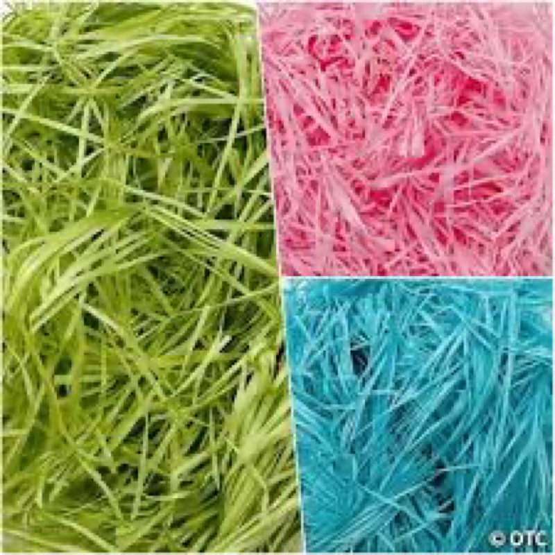 wrapables easter grass package filler, shredded paper for gift wrapping, basket filling, packing different colors (42 pcs)