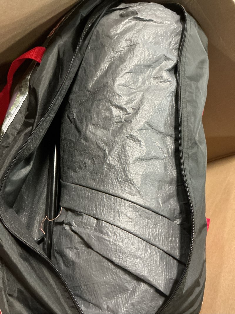 Condition photo showing As Is for coleman skydome tent with 5 minute setup, 2/4/6/8-person weatherproof tent with rainfly & carry bag, 20% more headroom than traditional canopies 6-person pfas-free blackberry