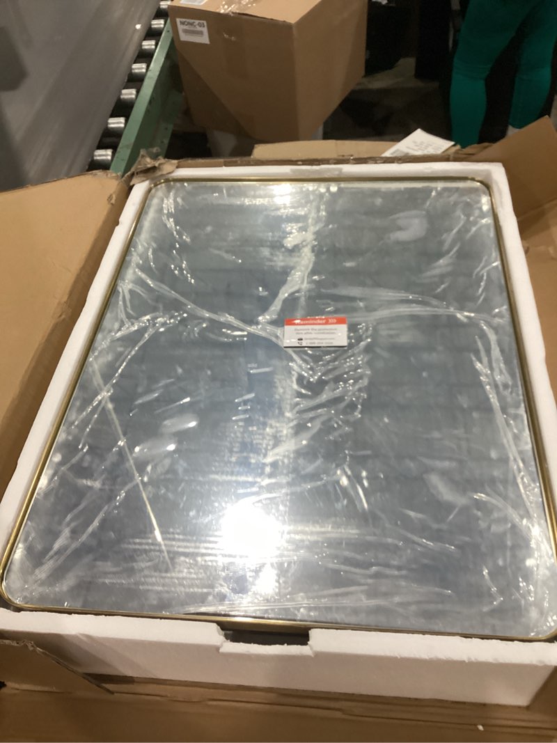 Condition photo showing Good Condition for recessed medicine cabinet with beveled mirror, bathroom metal mirror medicine cabinet with adjustable shelves, wall mounted black medicine cabinets for bathroom storage modern house metal 16x24 in
