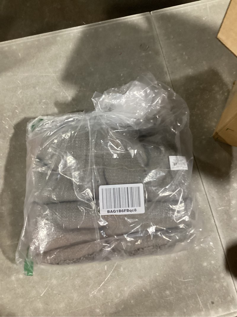 Condition photo showing Good Condition for Mud Pie Macrame Throw Blanket, Gray, 50" x 60"