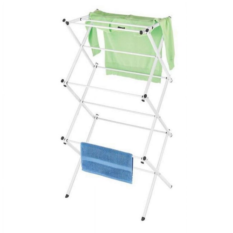 whitmor natural wood drying rack - white - adult use