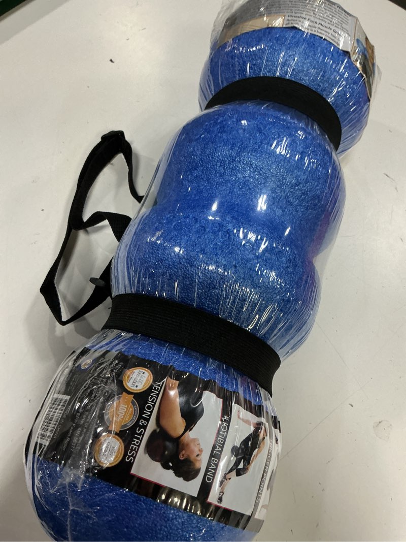 Condition photo showing New/Like New for rollga - high density foam roller for exercise & back pain, 18 inches | patented grooves protect spine & bone, bumps reach deeper, design mimics hands-on massage, increase flexibility 22% blue