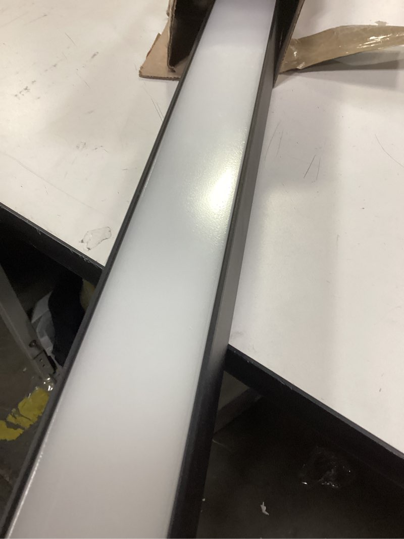 Condition photo showing As Is for LED Long Strip Ceiling Light Linear Close to Ceiling Lamp Minimalist Chandelier Semi Flush Mount Lighting Fixture for Dining Room Hallway Office Kitchen Island Lights