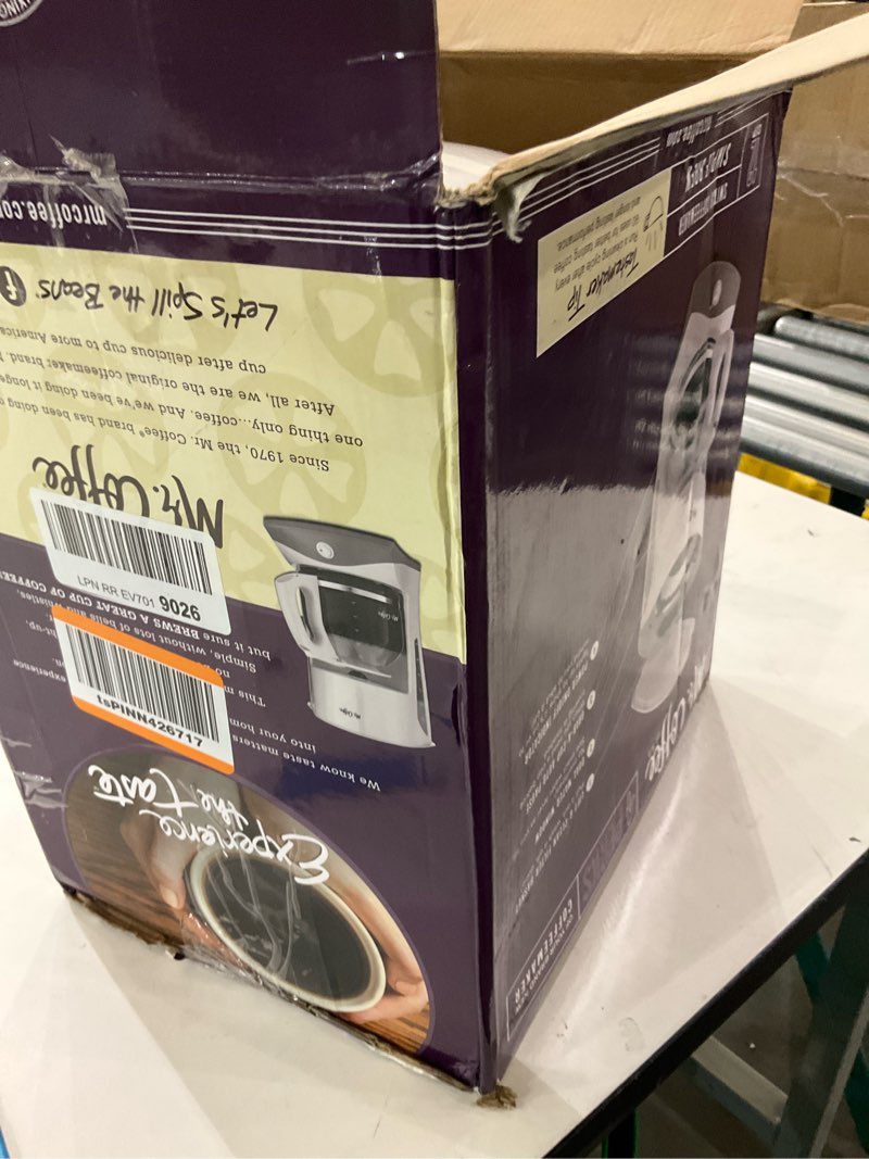 Condition photo showing As Is for Mr. Coffee® Simple Brew 12-Cup Switch Coffee Maker White