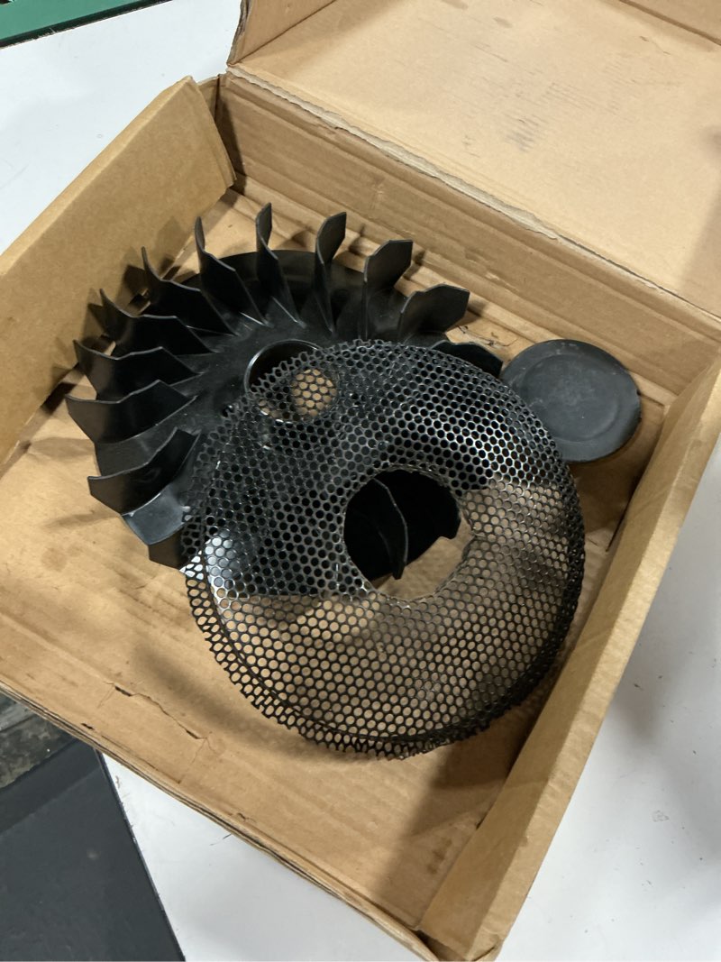 Condition photo showing As Is for calvana 796201 flywheel fan replacement, 2” lawn mower fan, for bs most 319000, 31a000 model engines, compatible with briggs & stratton models 699708, 794436, 699043, 697853