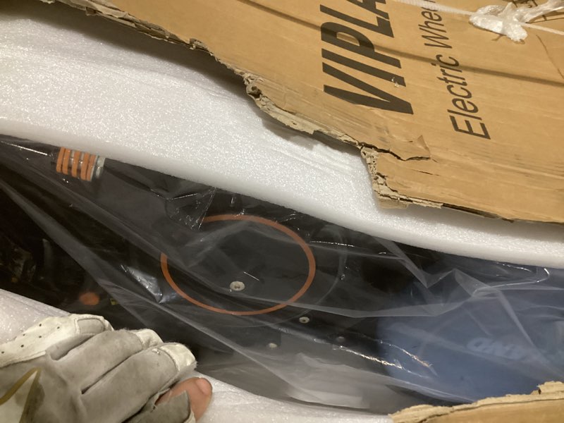 Condition photo showing Good Condition for portable electric wheelchairs for adults, lightweight foldable electric motorized wheelchair, 15 miles range, 700w motors, support 250lbs, all terrain airline approved, remote control, orange
