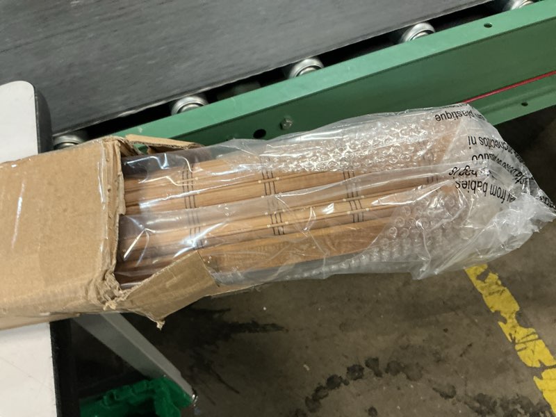 Condition photo showing Good Condition for lazblinds cordless bamboo blinds, bamboo roll up shades for windows, light filtering hanging window blinds, shades for patio indoor/outdoor porch, 20" w x 48" h, brown206 brown 20" w x 48" h