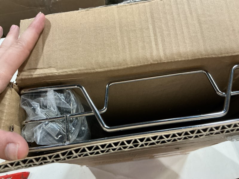 Condition photo showing New/Like New for kitchen cabinet pull out shelf and drawer organizer slide out pantry storaqe basket in multiple sizes (14" w x18 d,1 tier) 14" w x18" d,1 tier