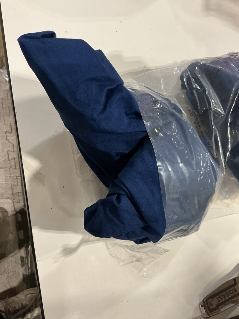 Condition photo showing Good Condition for smiry waterproof patio cushion covers, stretch outdoor couch slipcovers replacement washable furniture protector sofa chair seat cover for dogs and pets (4 pcs, navy blue) 4pcs navy blue