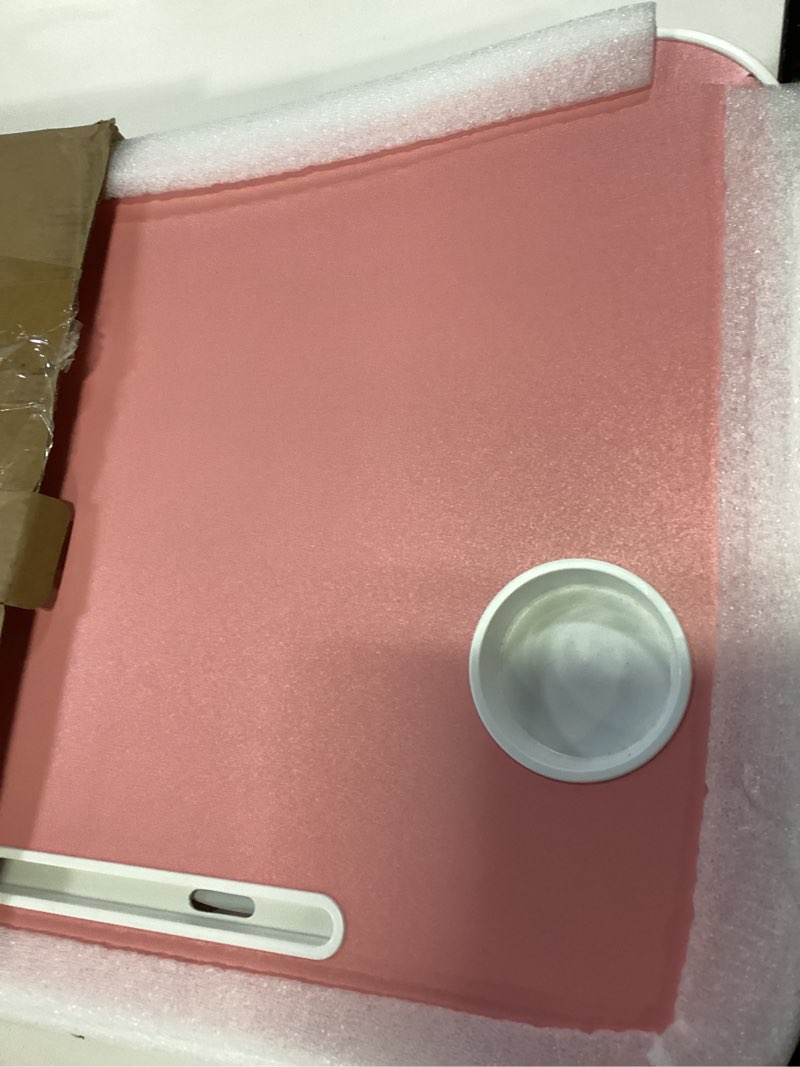 Condition photo showing Good Condition for Laptop Bed Desk, Foldable Lap Desk, Portable Lap Table, Laptop Stand with Cup Holder & Tablet Slot & Lifting Handle for Working Writing Drawing & Eating - Pink