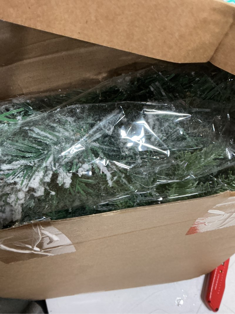 Condition photo showing New/Like New for Yunlly 36" Christmas Teardrop Swags for Decorating Outdoor, Garland Christmas Swag Wreaths Ornament Snowy Pine Cone Velvet Poinsettia Wall Hanging for Front Door Indoor Outdoor Stair Window(White)