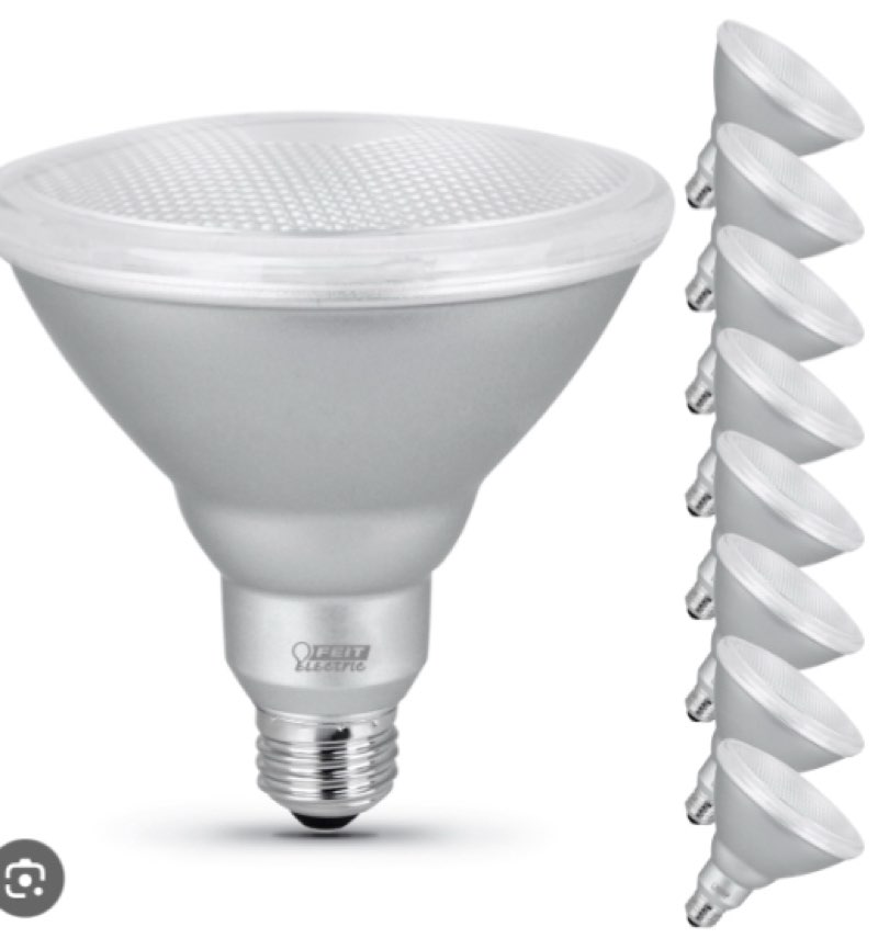 Feit Electric PAR38 LED Light Bulb, 90W Equivalent, Dimmable, 1000 Lumens, E26 Standard Base, 5000K Daylight, 90 CRI, LED Spotlight Bulb, Wet Rated, 22-Year Lifetime, PAR38DM/930CA/2/4, 8 Pack