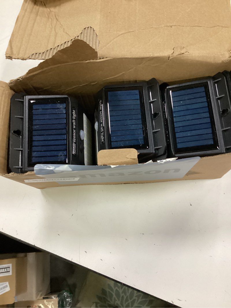 Condition photo showing As Is for Solar Step Lights for Outside, 12pack Solar Stair Lights Outdoor Waterproof IP67, Deck Step Lights, Outdoor Light Decor for Staircase, Patio, Front Step, Pathway, Front Porch(Warm Brown) Warm White 12 pack