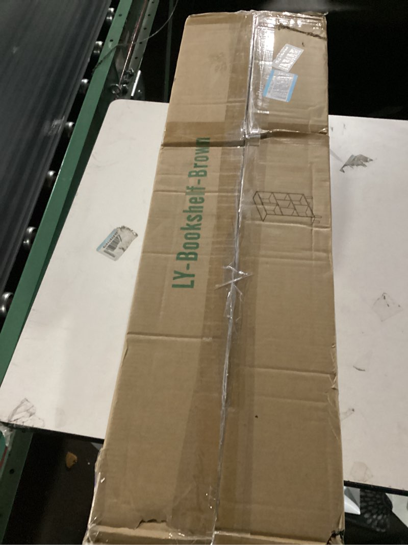 Condition photo showing Good Condition for LEYAOYAO Cube Bookshelf 3 Tier Mid-Century Rustic Brown Modern Bookcase with Legs,Retro Wood Bookshelves Storage Organizer Shelf,Freestanding Open Book Shelves for Bedroom,Living Room,Office 7 Cube with Legs Retro Brown