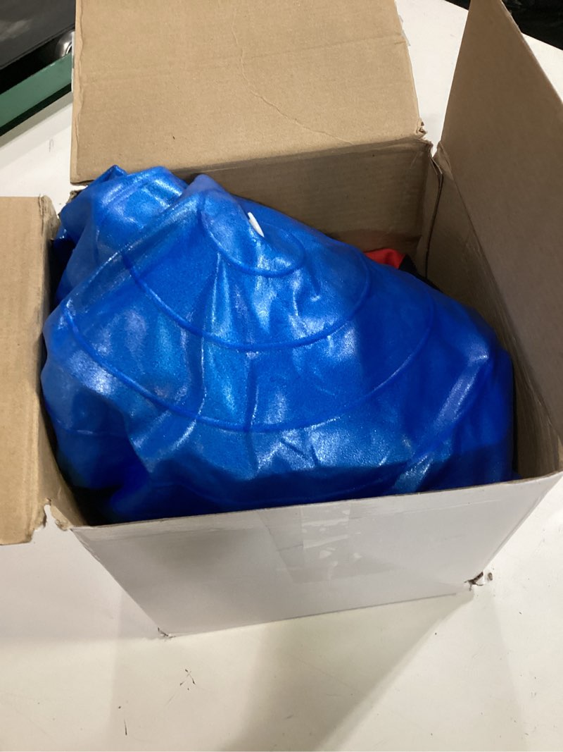 Condition photo showing As Is for 30 inch giant herding ball with ball cover anti burst please watch vcr for how to inflation horse toys for horses entertainment play, pump included(cute, blue) blue 30 inch cute