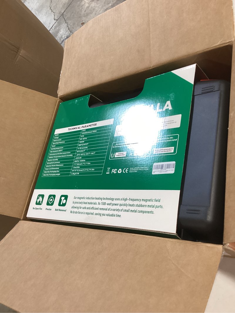 Condition photo showing Good Condition for induction heater bolt removal, 1500w 110v magnetic heat induction tool with 12 coils, bolts heating kit for rusty screw, nuts, bearings removal - toolbox incl, green 12 coils green