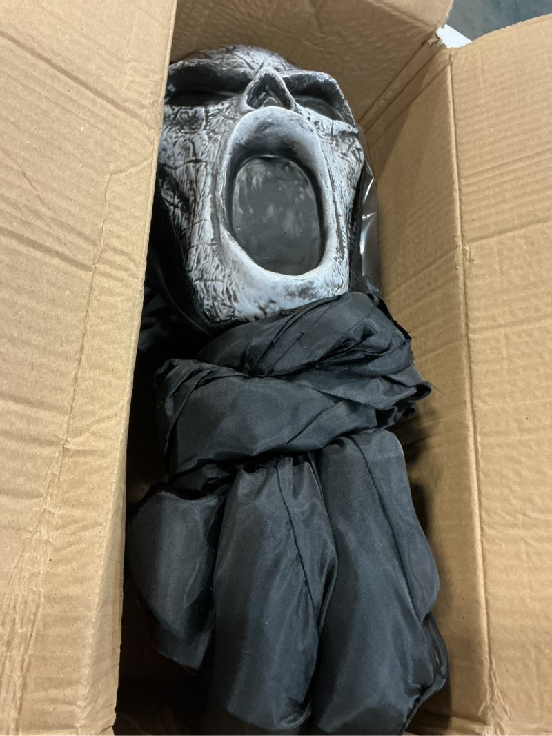 Condition photo showing As Is for fun world officially licensed ghost face aged mask costume accessory