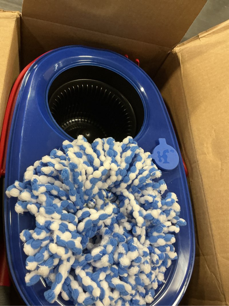 Condition photo showing As Is for O-Cedar RinseClean Spin Mop & Bucket System + 2 Extra Mop Heads| Clean with Clean Water | Removes 99% of Bacteria Rinseclean Spin Mop & Bucket + 2 Extra Refills Cleaning System