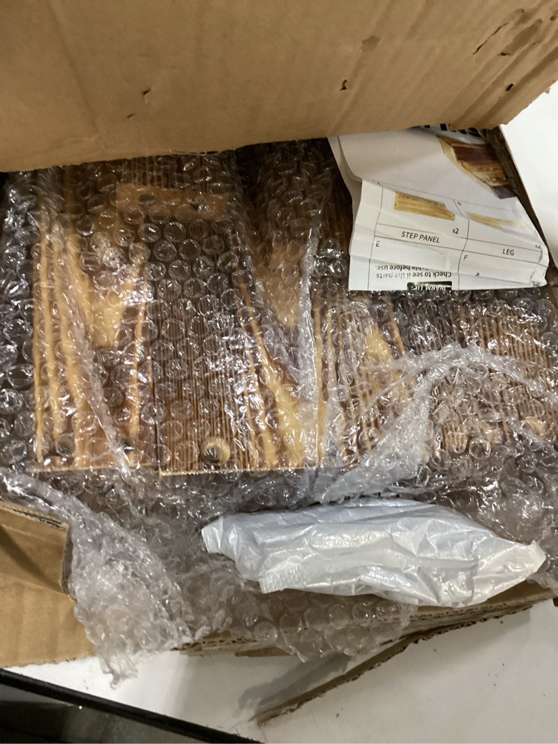 Wooden 2 Step Stool for High Beds, Moderate & Applicable 2-Step Stools for Seniors, Solid Wood stepp