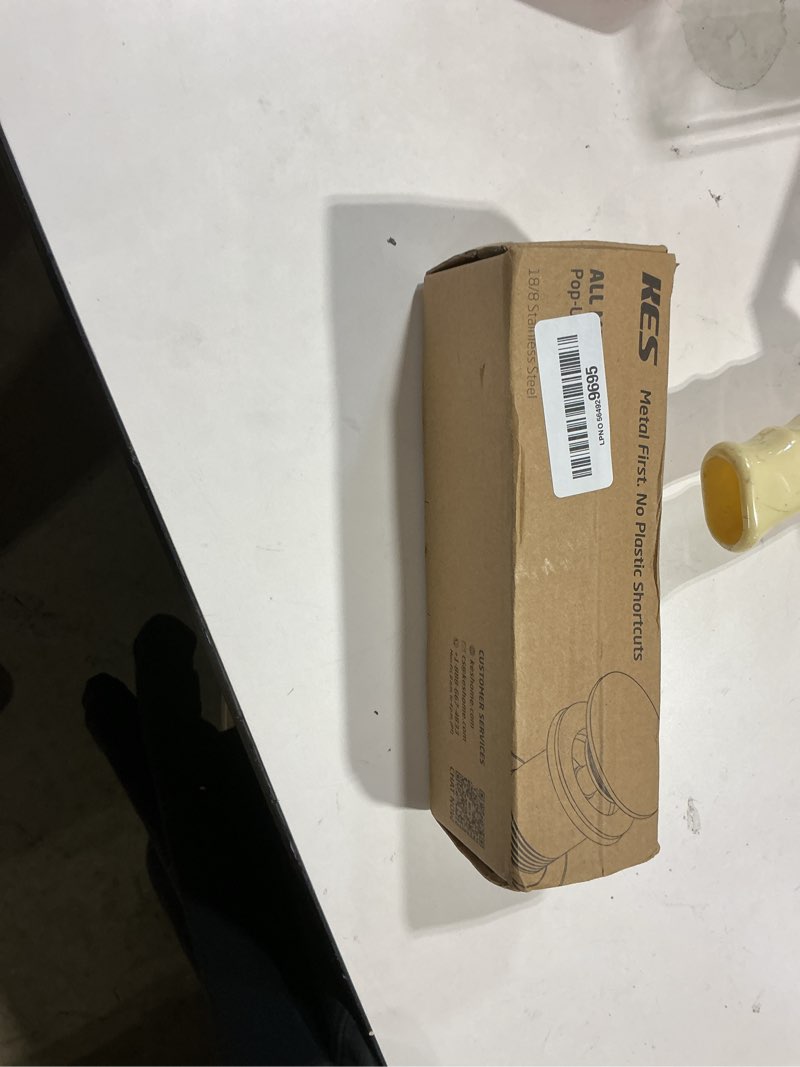 Condition photo showing Good Condition for kes solid ceramic cap bathroom sink drain without overflow, pop up drain for bathroom sink, ceramic bathroom sink stopper, all-metal body matte black, s2008d-cb for no overflow sink black