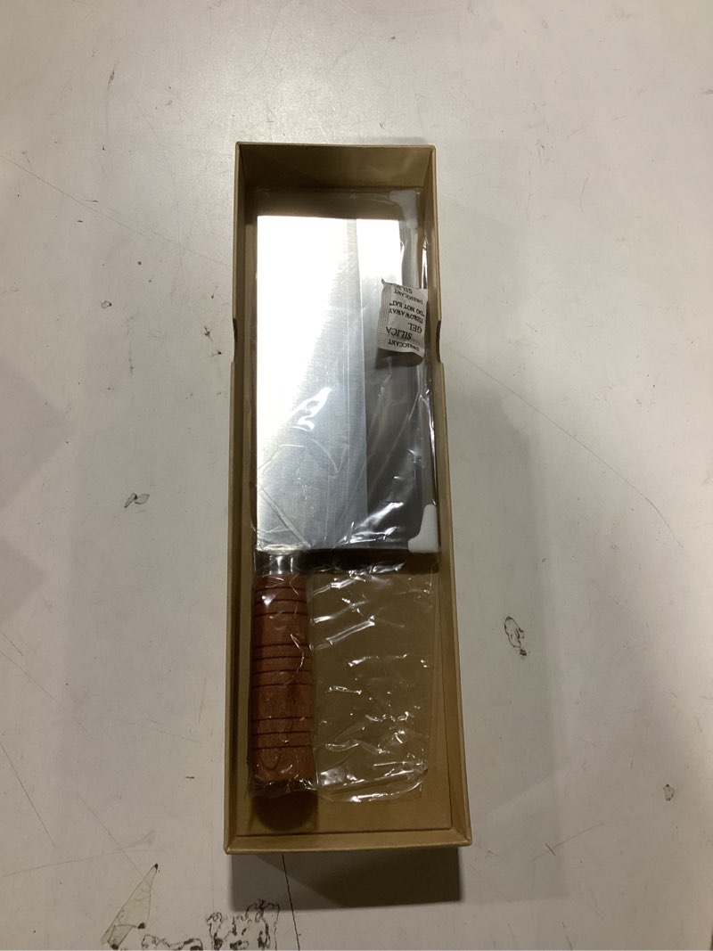 Condition photo showing Good Condition for Chinese Cleaver Knife 8 Inch Professional Meat Cleaver Chefs Knife 90Cr18MoV Clad Steel Vegetable Knife Non-stick Rosewood Handle for Homes Restaurants Caidao C Meat Cleaver 90Cr