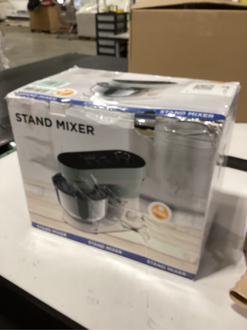 Condition photo showing New/Like New for Stand Mixer 6QT Kitchen Mixer with LED Smart Touchscreen, 11-Speed Tilt-Head Mixer with Timer, 4 Preset Menus, Stainless Steel Bowl, Dough Hook, Whisk, Beater,Green