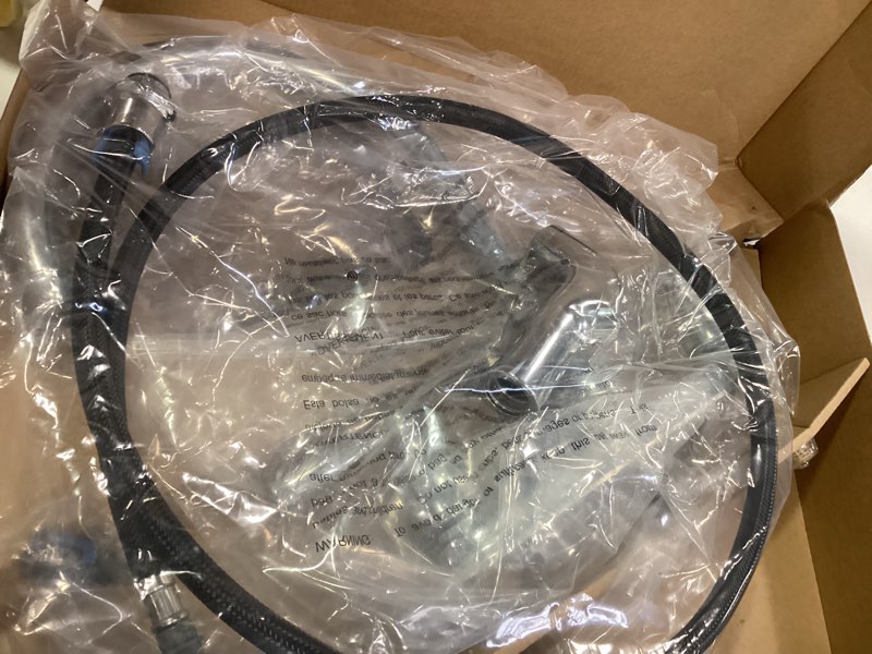 Condition photo showing Good Condition for Project Source BRICE Polished Chrome Double Handle Deck-mount Kitchen Faucet (Includes Deck Plate) (Includes Side Sprayer)