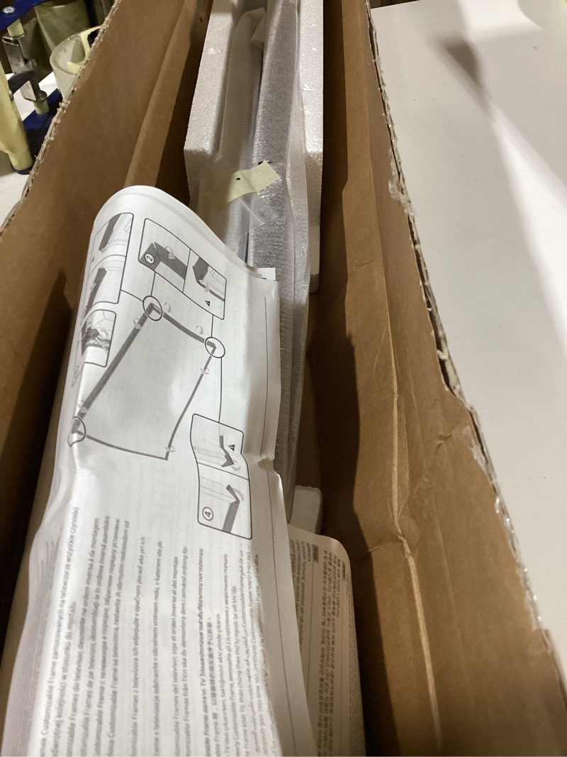 Condition photo showing New/Like New for Samsung 50-inch The Frame Customizable Bezel Modern Brown (VG-SCFA50BWBZA, 2021 Model) 50-Inch Customizable Bezel Brown Bezel