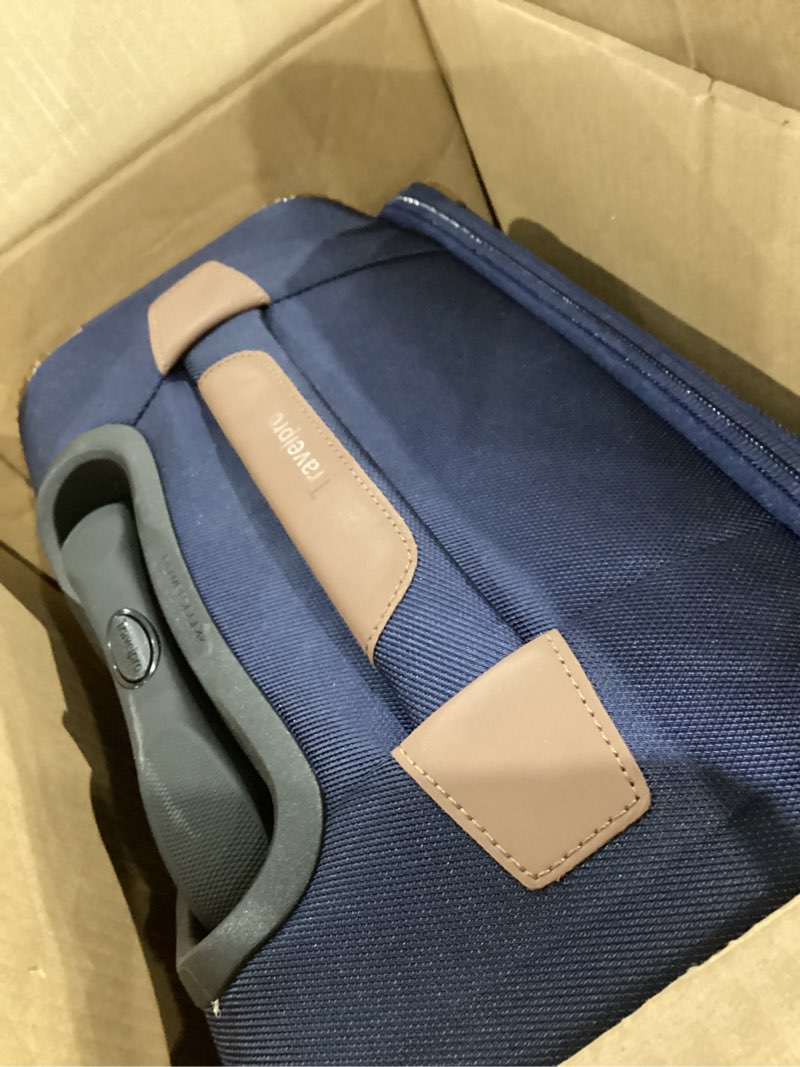 Condition photo showing Good Condition for Travelpro Crew Classic Lightweight Softside Expandable Carry on Luggage, 8 Wheel Spinner Suitcase, Men and Women, Carry On 21-Inch, Patriot Blue Carry On Patriot Blue