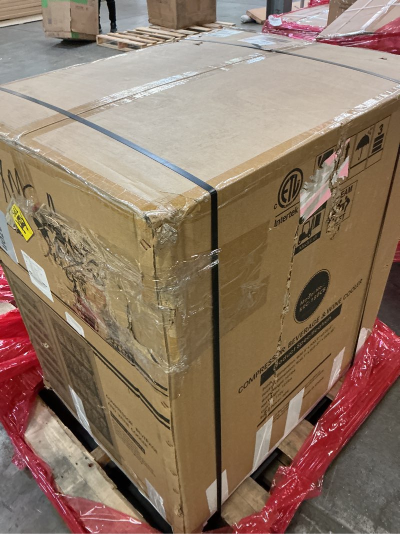 Condition photo showing Good Condition for Kalamera Beverage and Wine Fridge, 30 inch Wine Refrigerator Dual Zone Hold 33 Bottles and 96 Cans, 