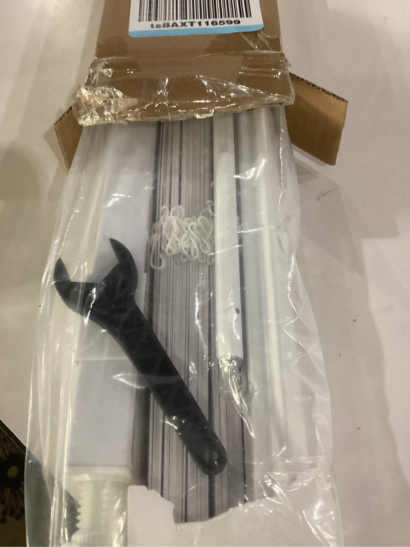 Condition photo showing Good Condition for lazblinds no tools no drill 1" vinyl mini blinds, cordless blinds for windows, light filtering horizontal window blinds & shades, 30" w x 72" h, white cordless-white 30" w x 72" h
