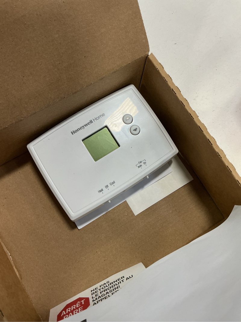 Condition photo showing As Is for Honeywell RTH111B1016/A Non-Programmable Thermostat