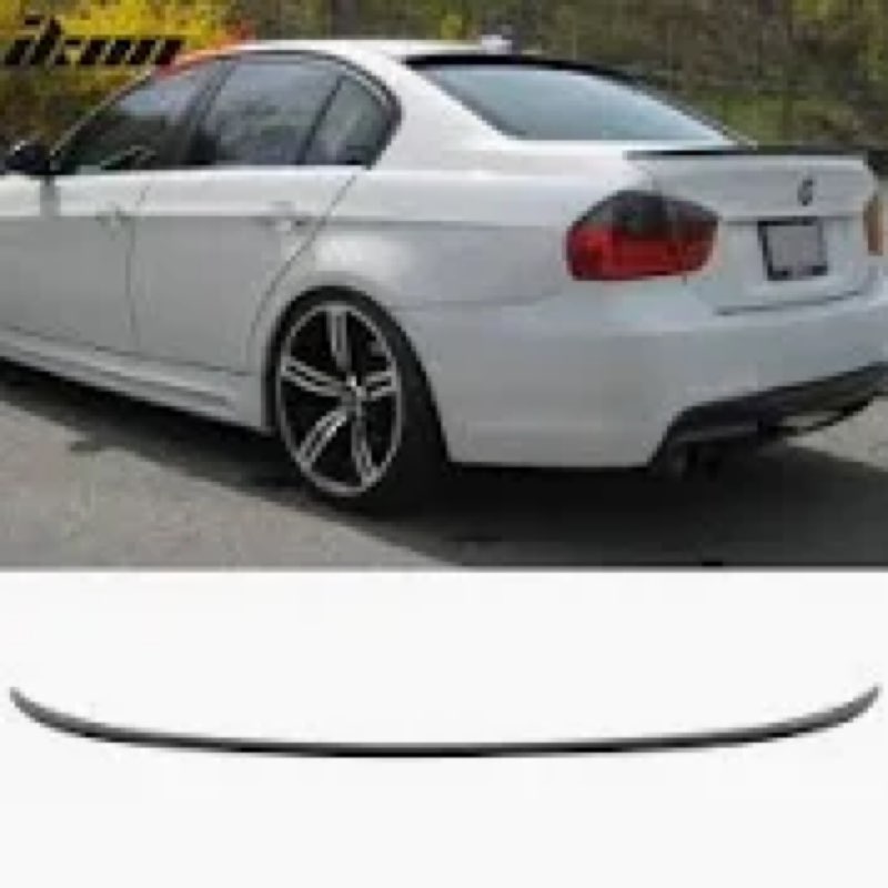 Rear Spoiler for BMW 3-Series 2006-2011 E90 & 2008-2011 M3 Sedan, Gloss Black Rear Trunk Spoiler Win
